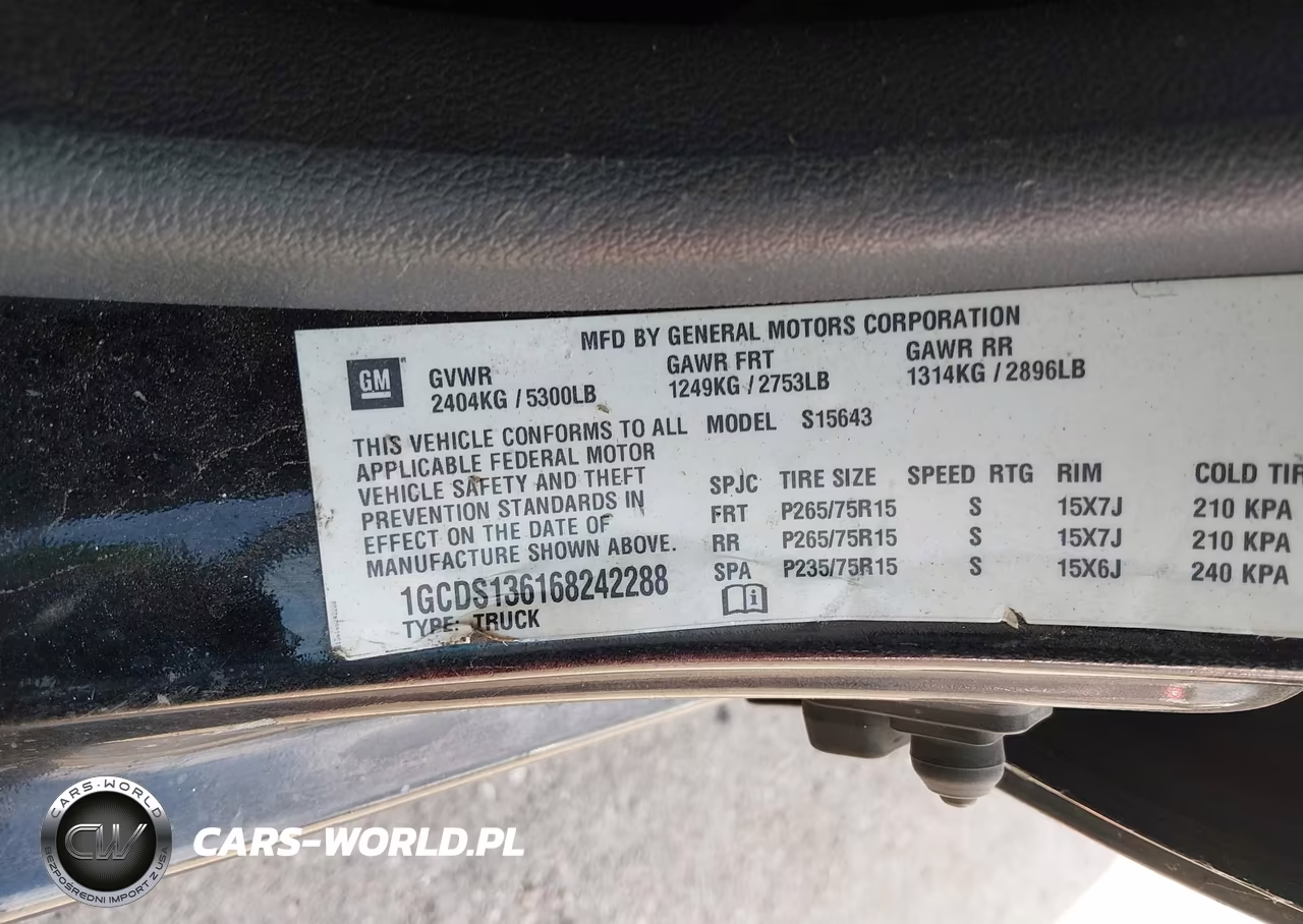 2006 Chevrolet Colorado Lt VIN:1GCDS136168242288 - 9
