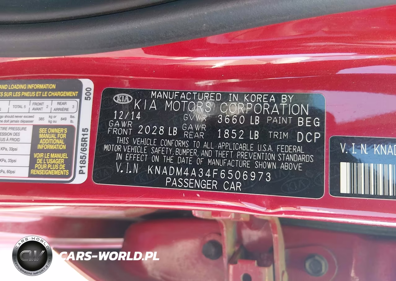 2015 Kia Rio Lx VIN:KNADM4A34F6506973 - 9