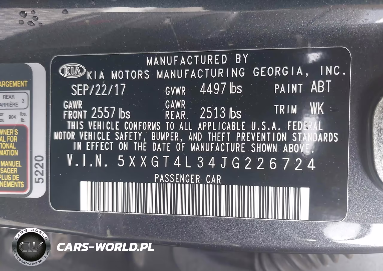 2018 Kia Optima S VIN:5XXGT4L34JG226724 - 9