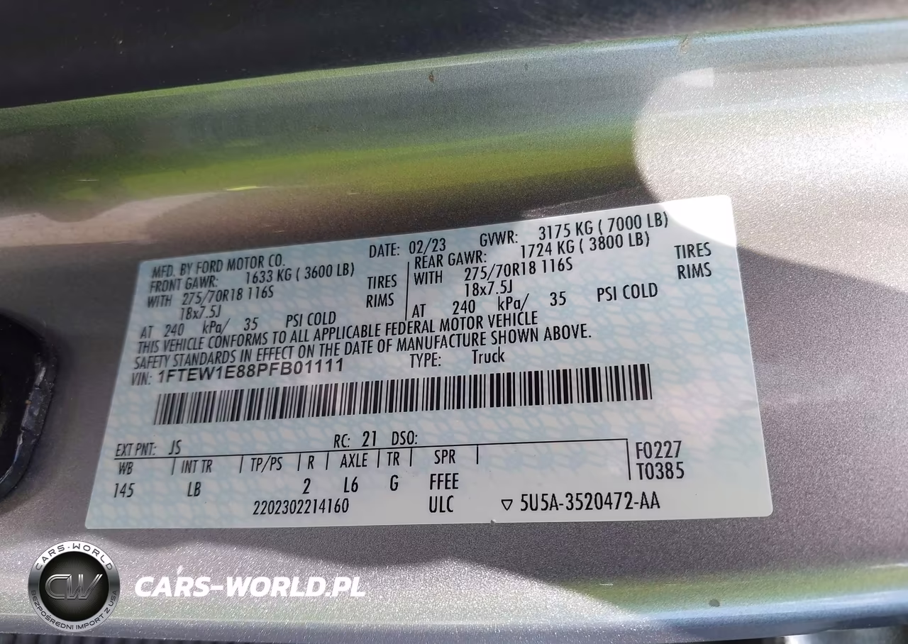 2023 Ford F-150 Tremor VIN:1FTEW1E88PFB01111 - 9
