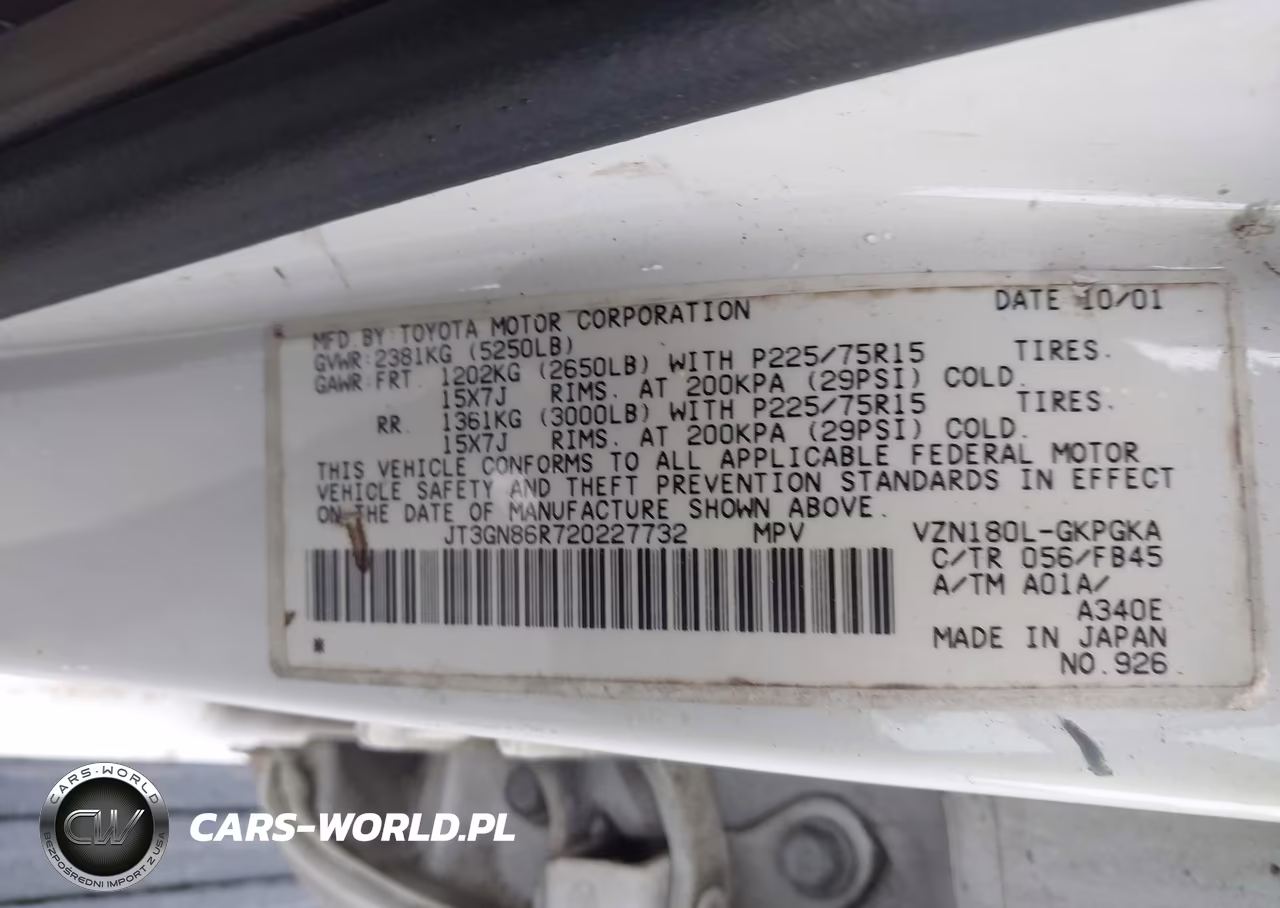 2002 Toyota 4Runner Sr5 V6 VIN:JT3GN86R720227732 - 9