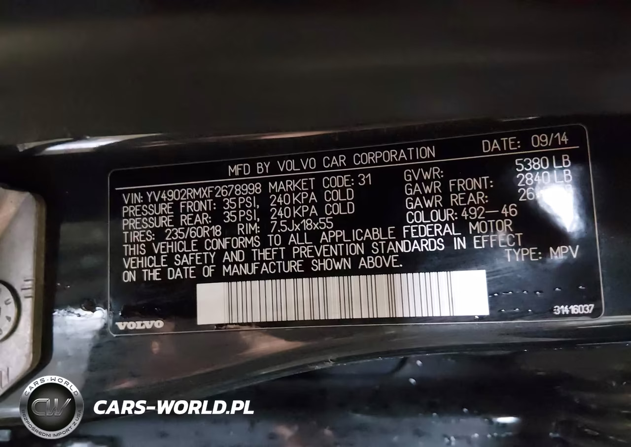2015 Volvo Xc60 T6 Platinum VIN:YV4902RMXF2678998 - 9