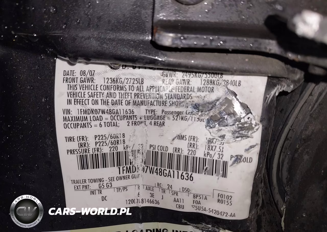 2008 Ford Taurus X Eddie Bauer VIN:1FMDK07W48GA11636 - 9