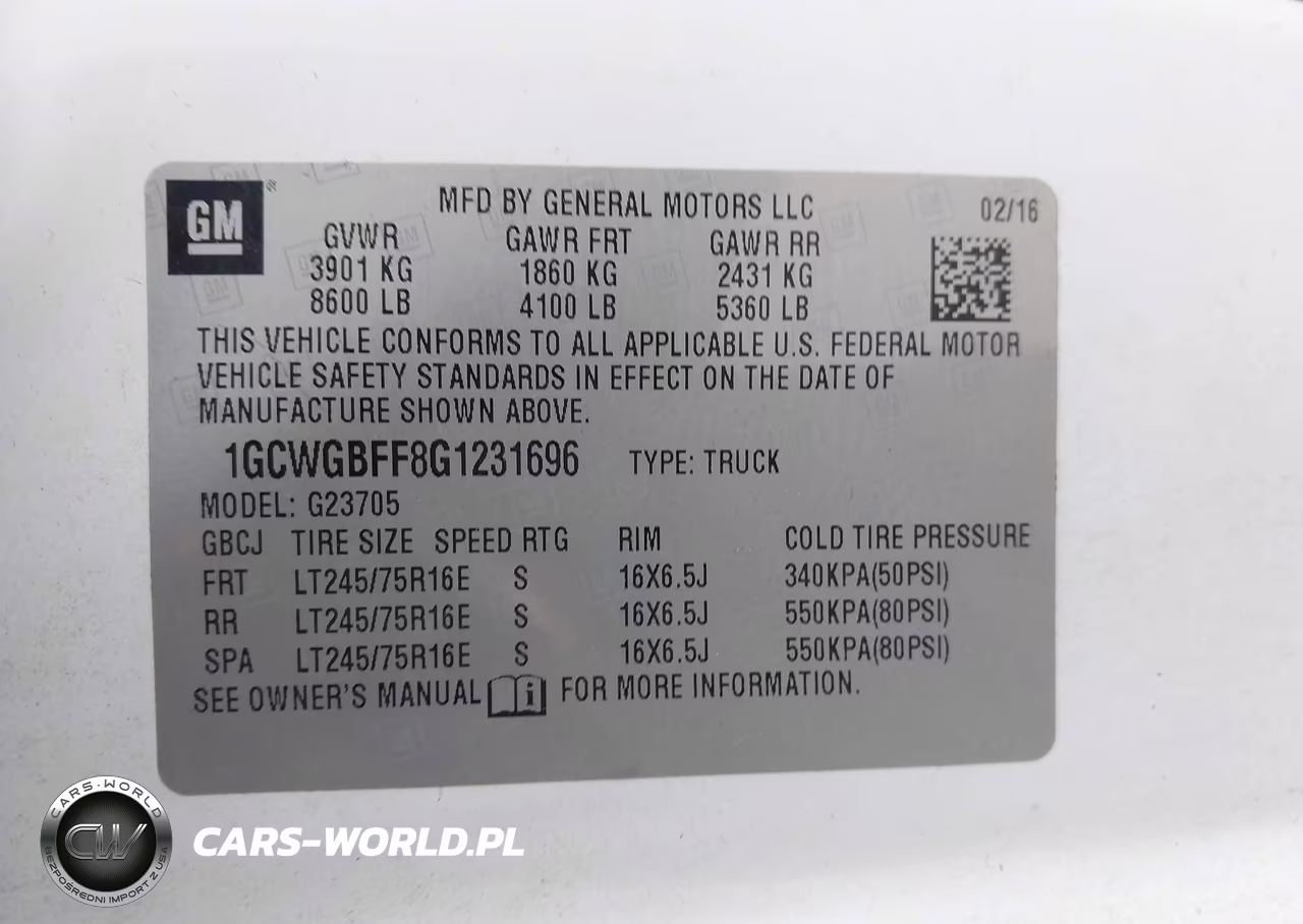 2016 Chevrolet Express 2500 Work Van VIN:1GCWGBFF8G1231696 - 9