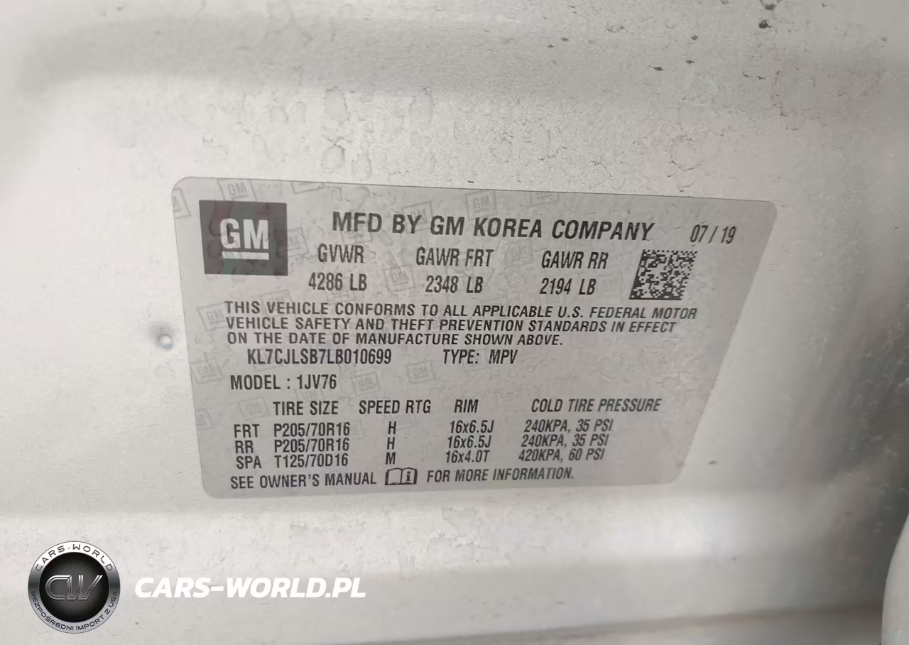 2020 Chevrolet Trax Fwd Lt VIN:KL7CJLSB7LB010699 - 9
