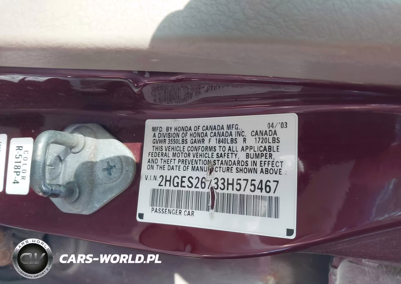 2003 Honda Civic Ex VIN:2HGES26733H575467 - 9
