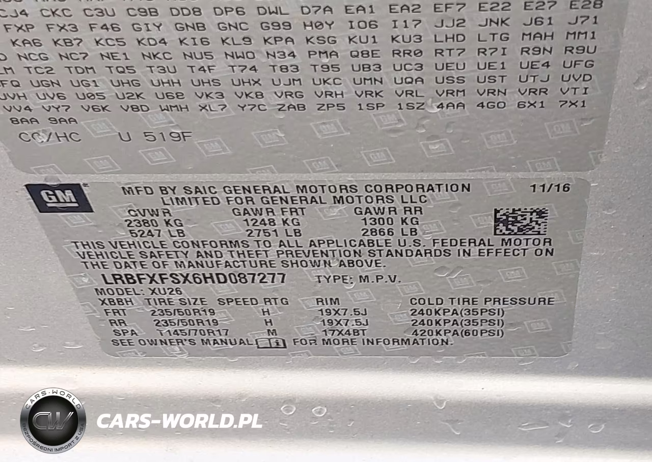 2017 Buick Envision Premium Ii VIN:LRBFXFSX6HD087277 - 9