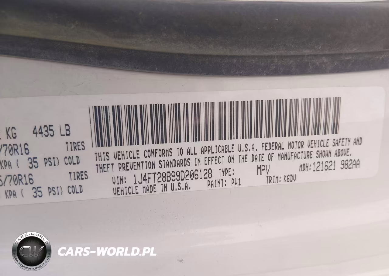 2009 Jeep Patriot Sport VIN:1J4FT28B99D206128 - 9