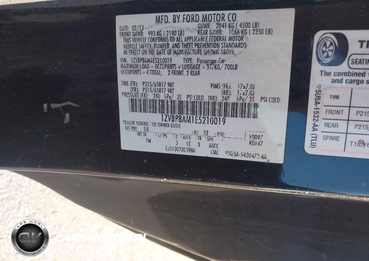 2014 Ford Mustang V6 VIN:1ZVBP8AM1E5210019 - 9