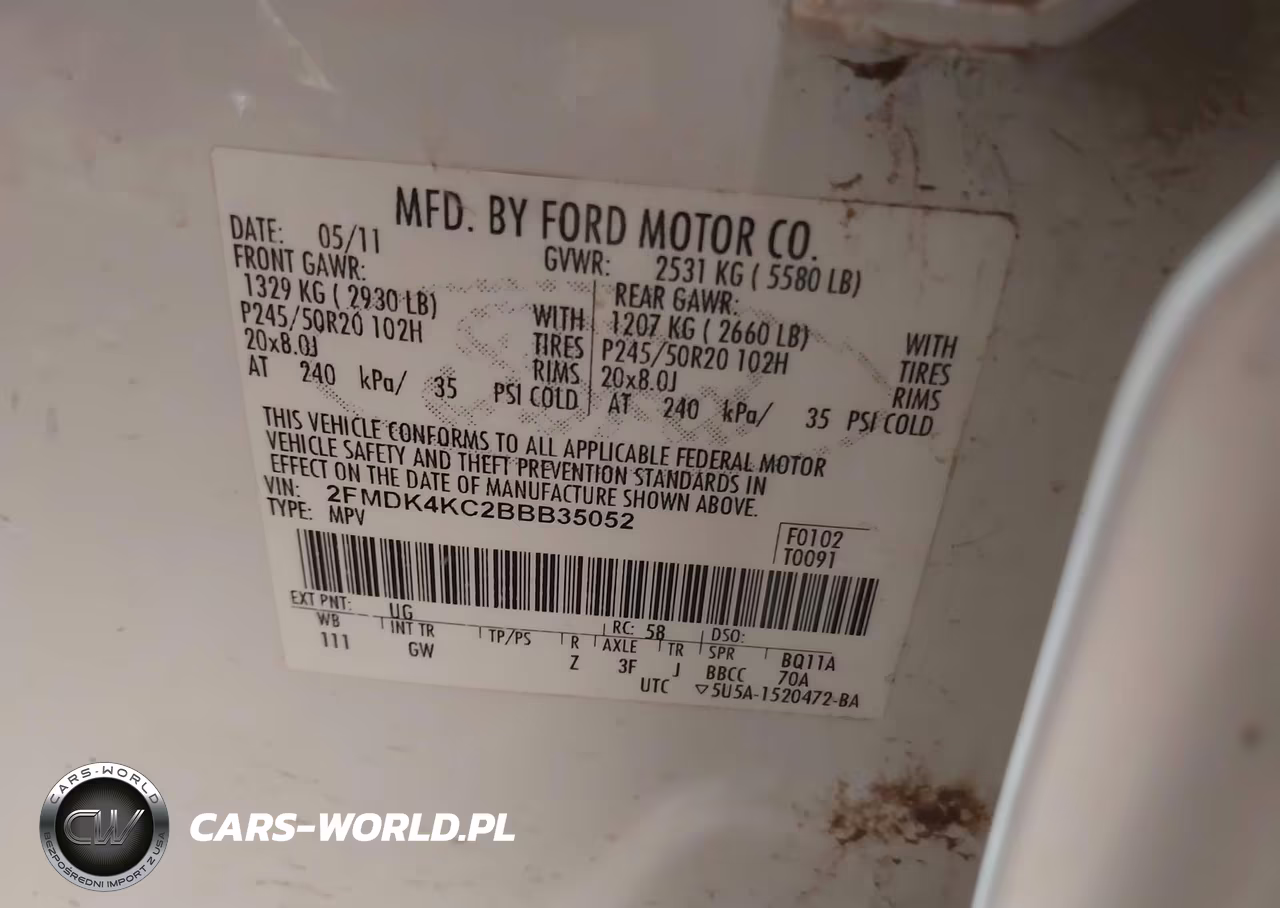 2011 Ford Edge Limited VIN:2FMDK4KC2BBB35052 - 9