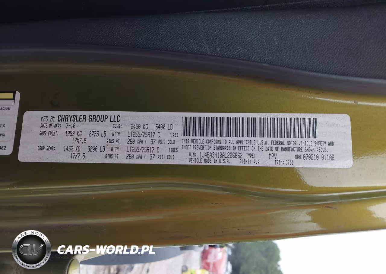 2010 Jeep Wrangler Unlimited Sport VIN:1J4BA3H10AL226862 - 9