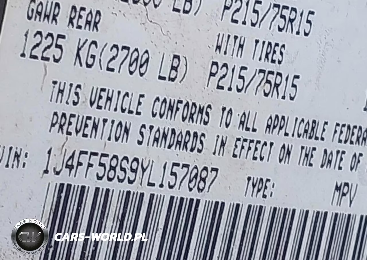 2000 Jeep Cherokee Classic VIN:1J4FF58S9YL157087 - 9