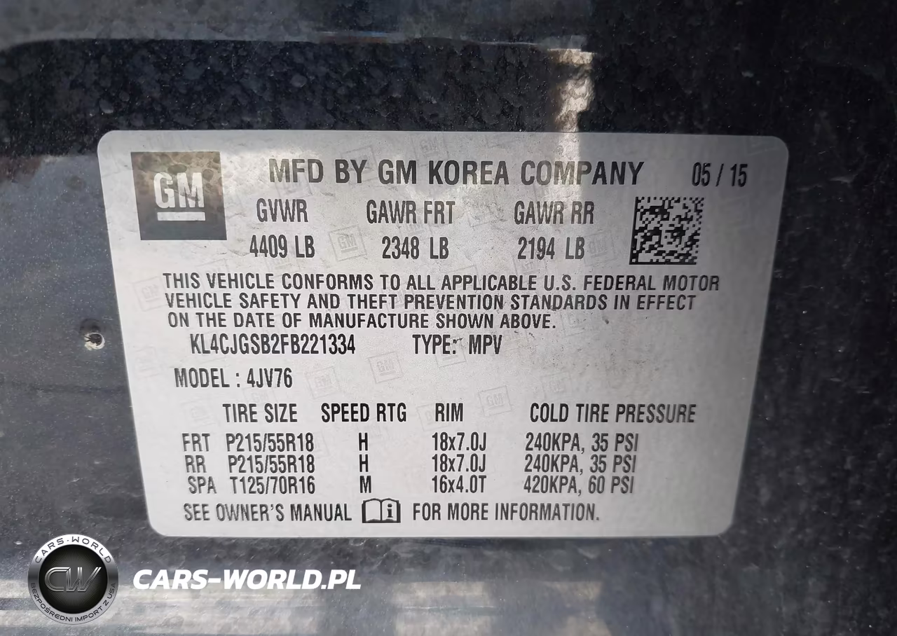 2015 Buick Encore Leather VIN:KL4CJGSB2FB221334 - 9