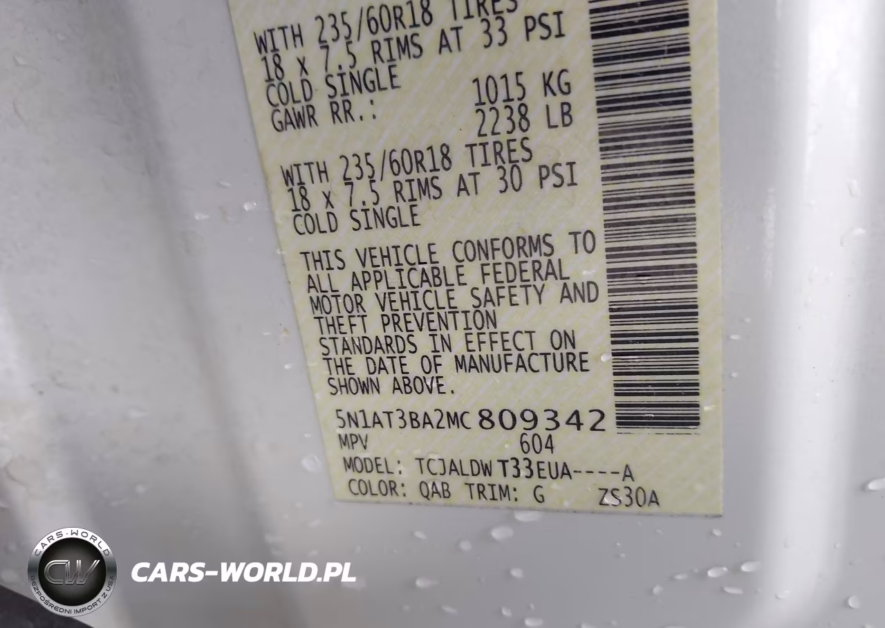 2021 Nissan Rogue Sv Fwd VIN:5N1AT3BA2MC809342 - 9