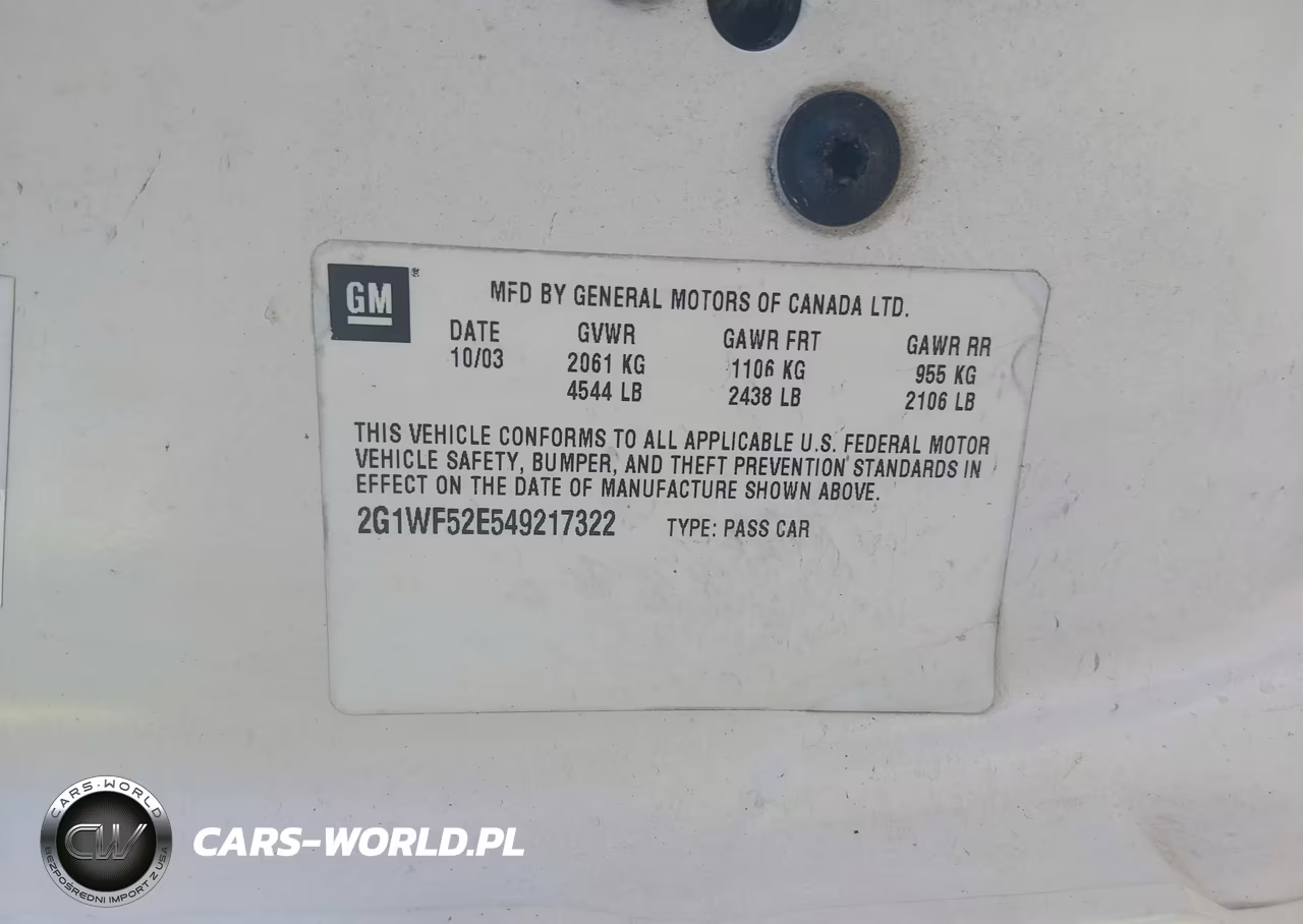 2004 Chevrolet Impala VIN:2G1WF52E549217322 - 9