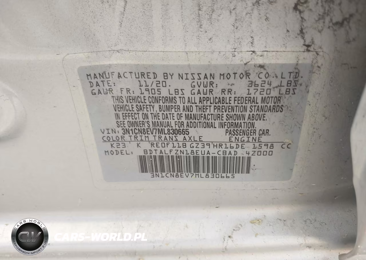 2021 Nissan Versa Sv Xtronic Cvt VIN:3N1CN8EV7ML830665 - 9