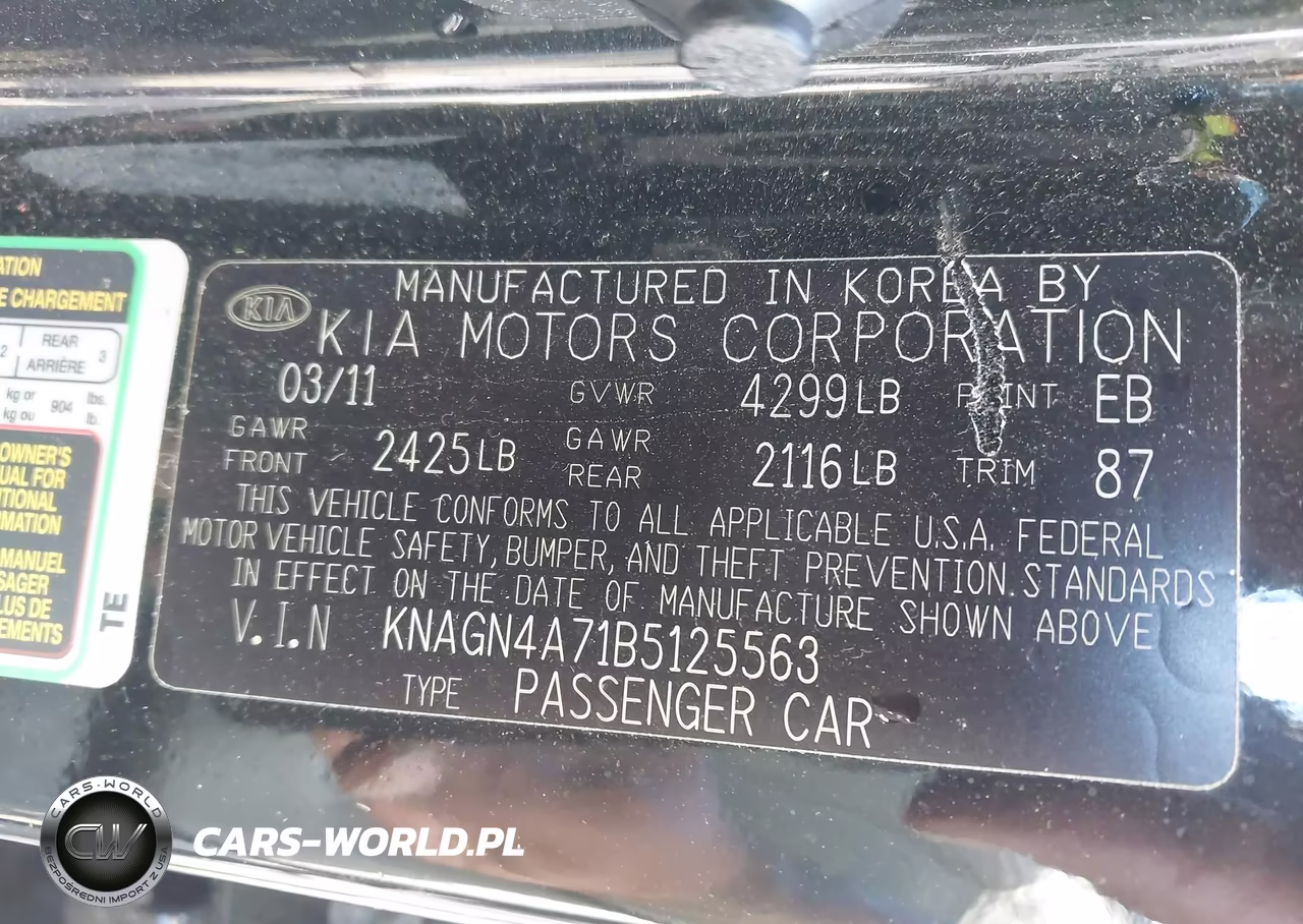 2011 Kia Optima Ex VIN:KNAGN4A71B5125563 - 9