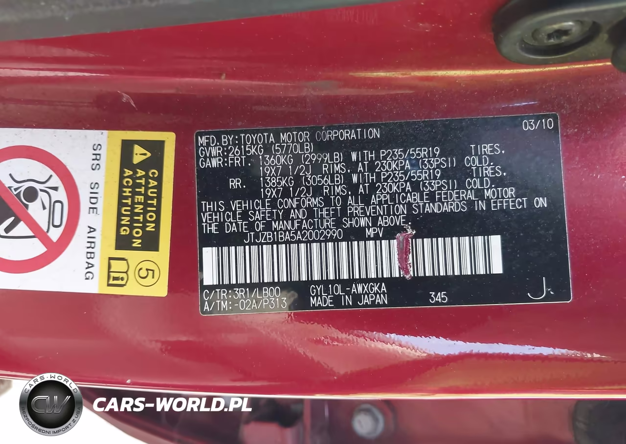 2010 Lexus Rx 450H VIN:JTJZB1BA5A2002990 - 9
