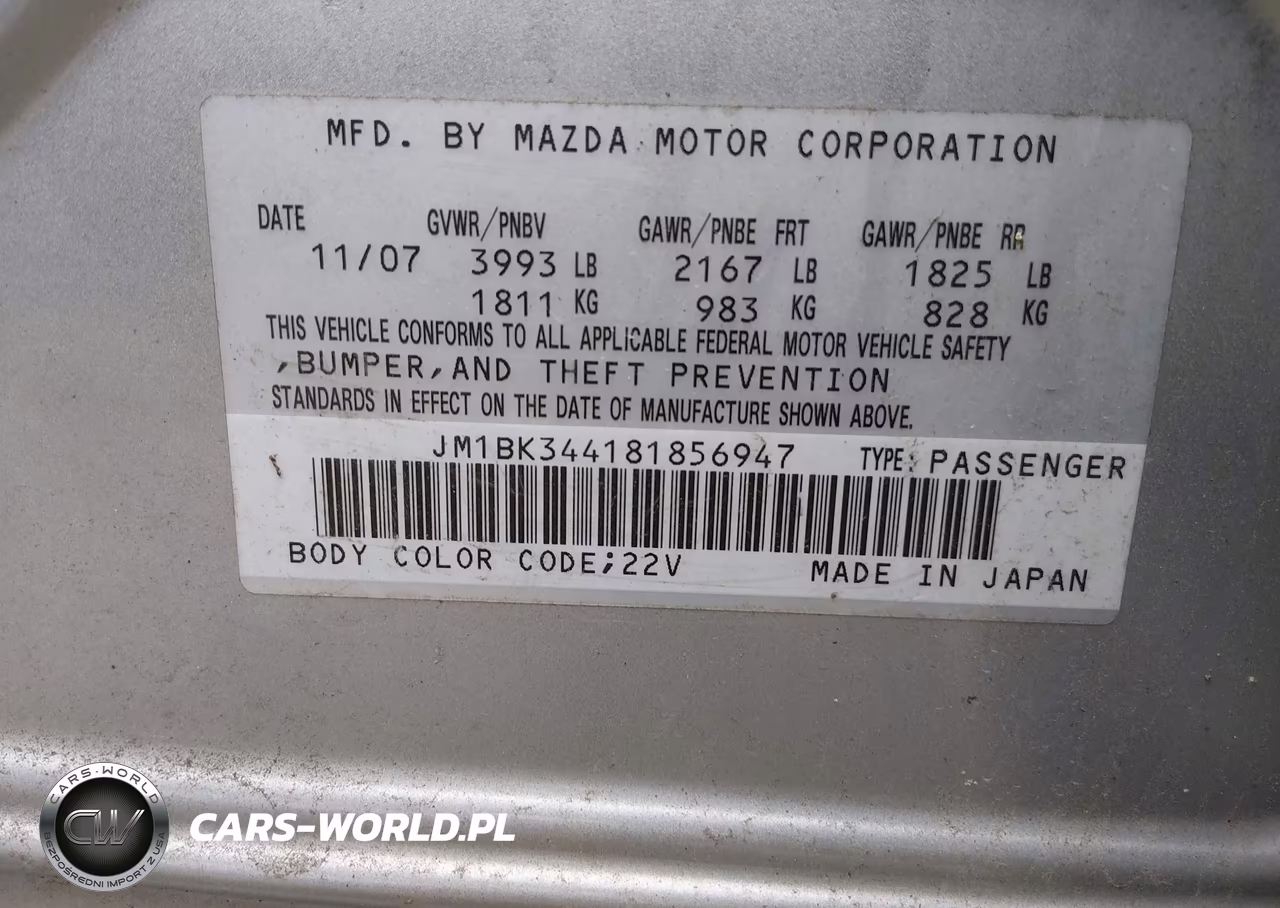 2008 Mazda Mazda3 S Touring VIN:JM1BK344181856947 - 9
