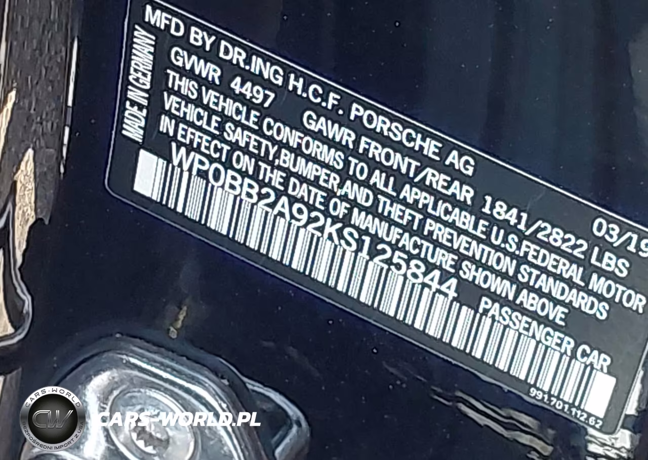 2019 Porsche 911 Targa 4 Gts-Targa 4S VIN:WP0BB2A92KS125844 - 9