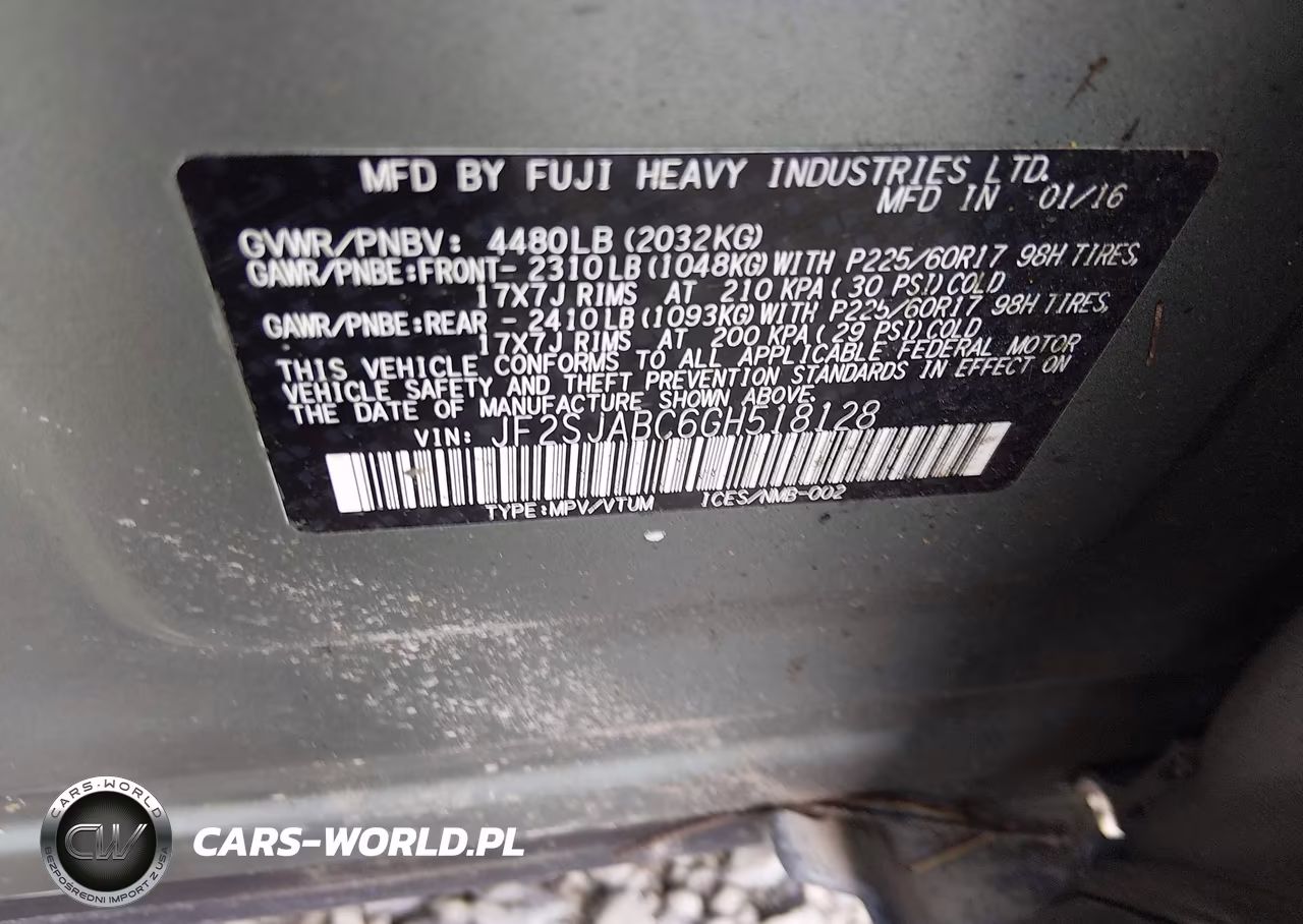 2016 Subaru Forester 2.5I VIN:JF2SJABC6GH518128 - 9