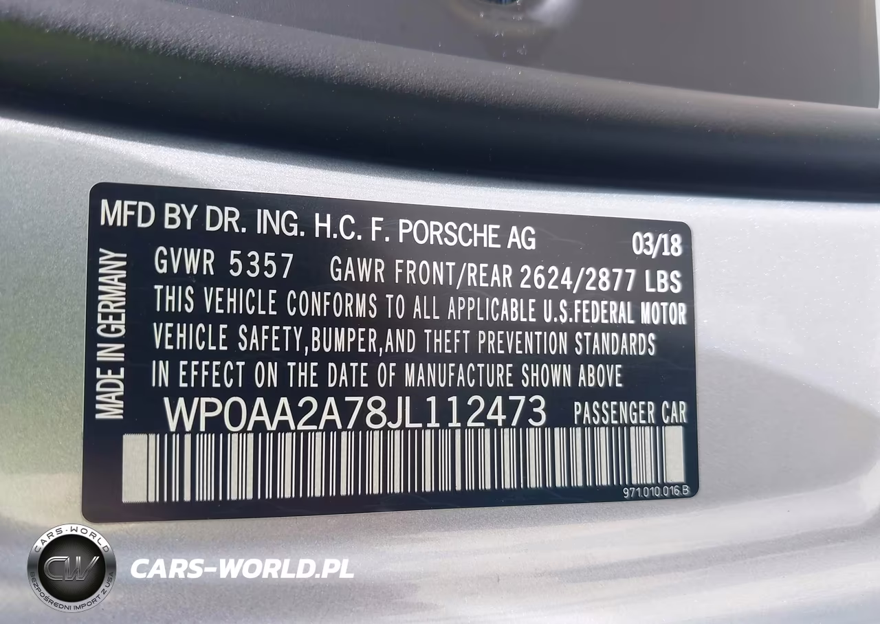 2018 Porsche Panamera 4 VIN:WP0AA2A78JL112473 - 9