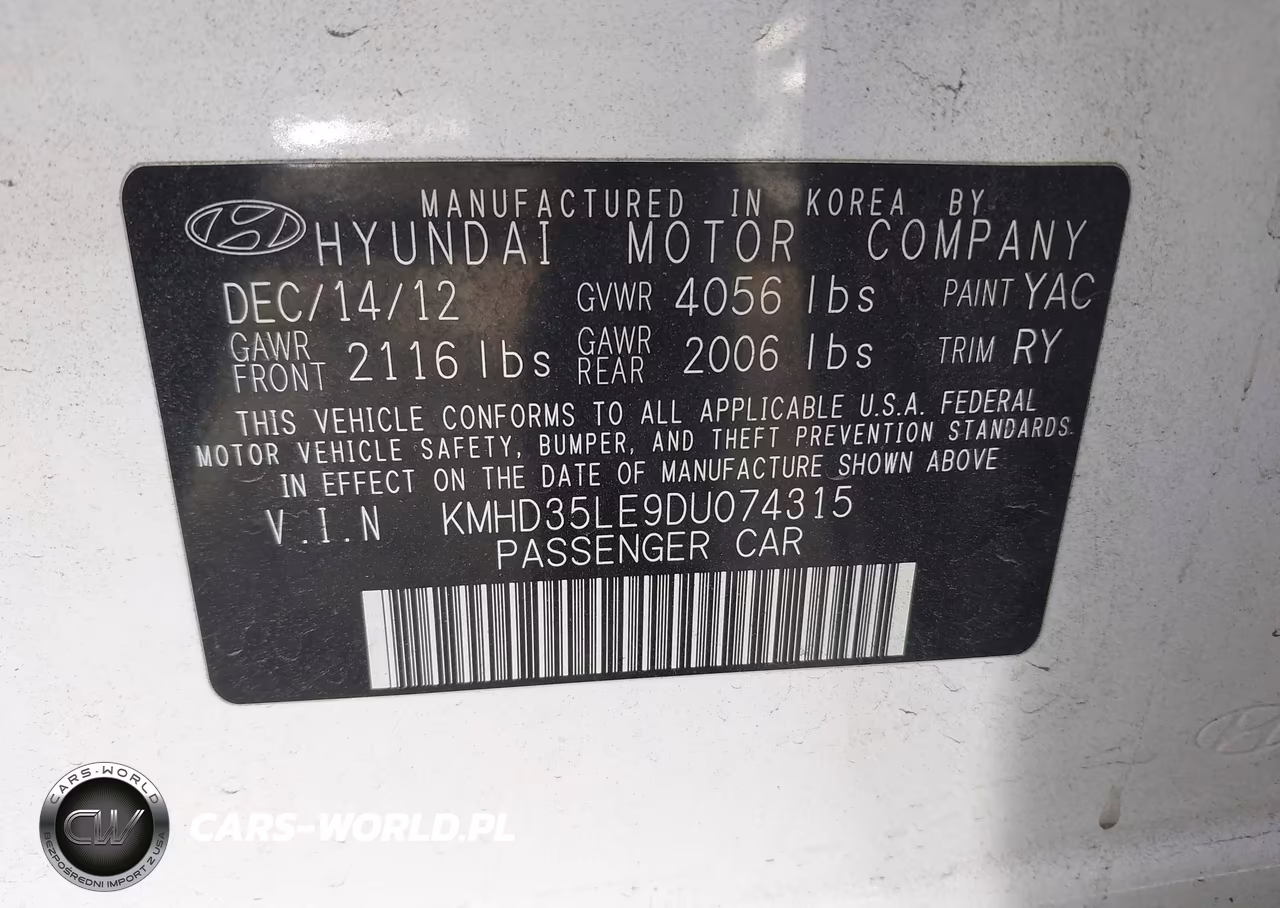 2013 Hyundai Elantra Gt VIN:KMHD35LE9DU074315 - 9