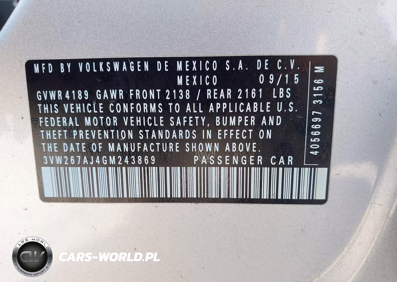 2016 Volkswagen Jetta 1.4T S VIN:3VW267AJ4GM243869 - 9