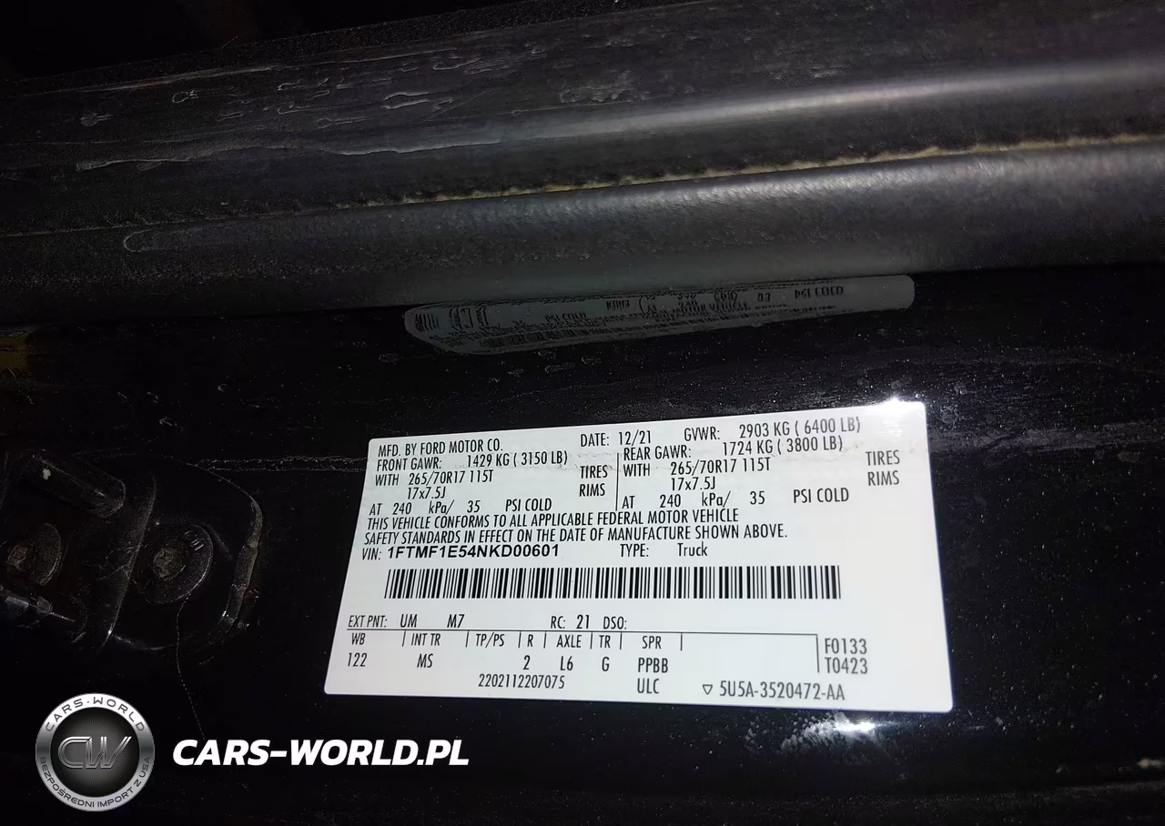 2022 Ford F-150 Xlt VIN:1FTMF1E54NKD00601 - 9