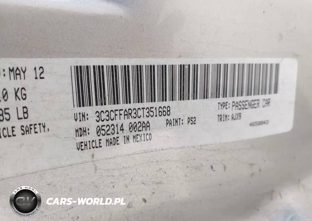 2012 Fiat 500 Pop VIN:3C3CFFAR3CT351668 - 9