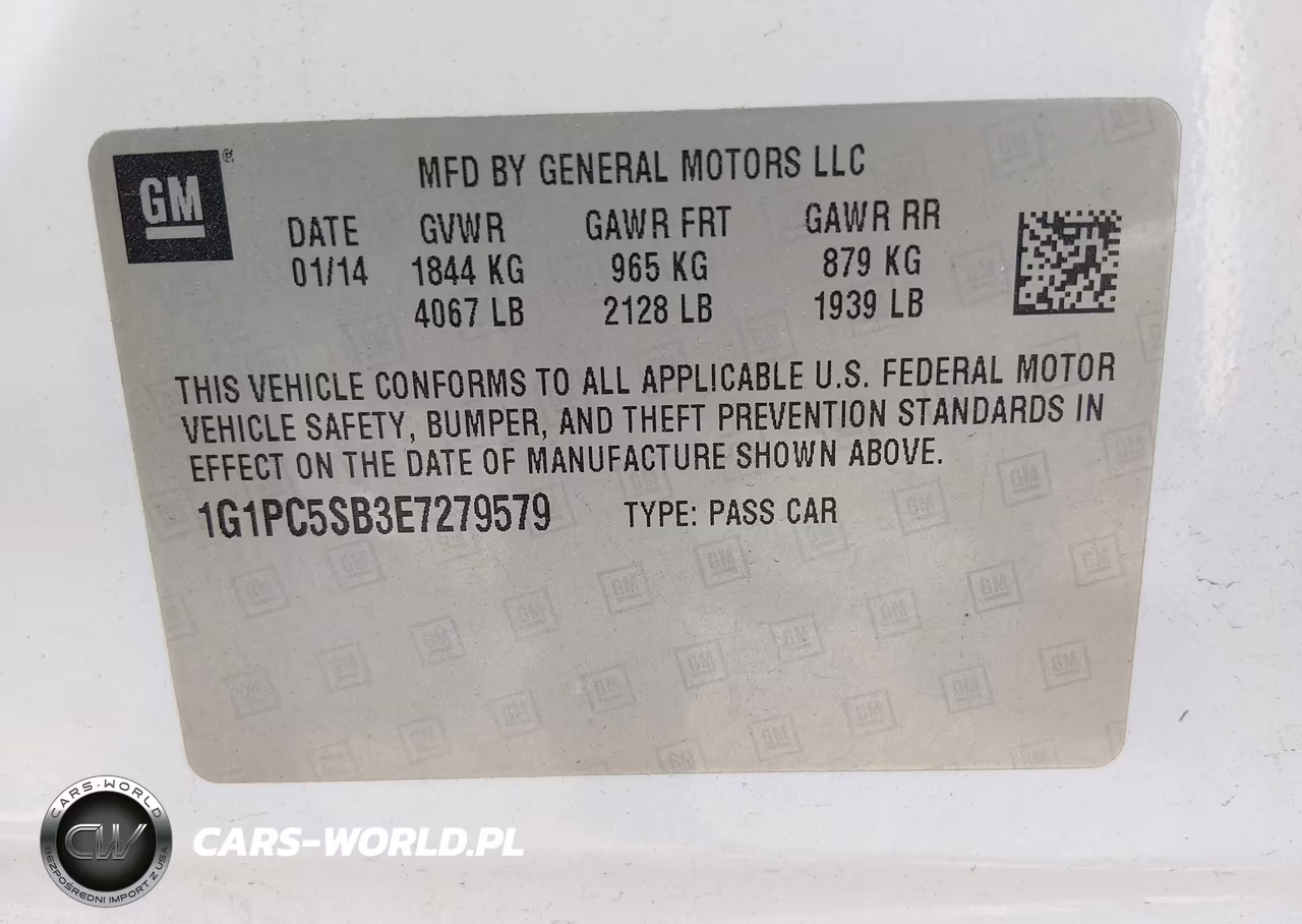 2014 Chevrolet Cruze 1Lt Auto VIN:1G1PC5SB3E7279579 - 9