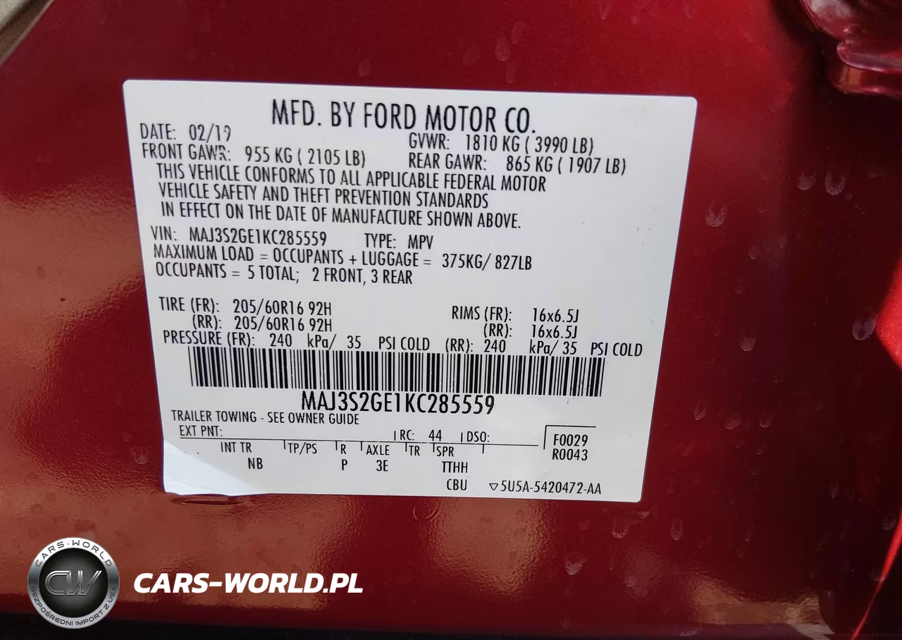 2019 Ford Ecosport Se VIN:MAJ3S2GE1KC285559 - 9