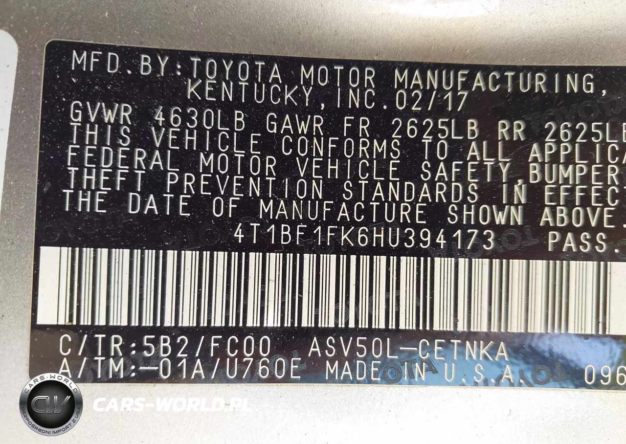 2017 Toyota Camry Le VIN:4T1BF1FK6HU394173 - 9
