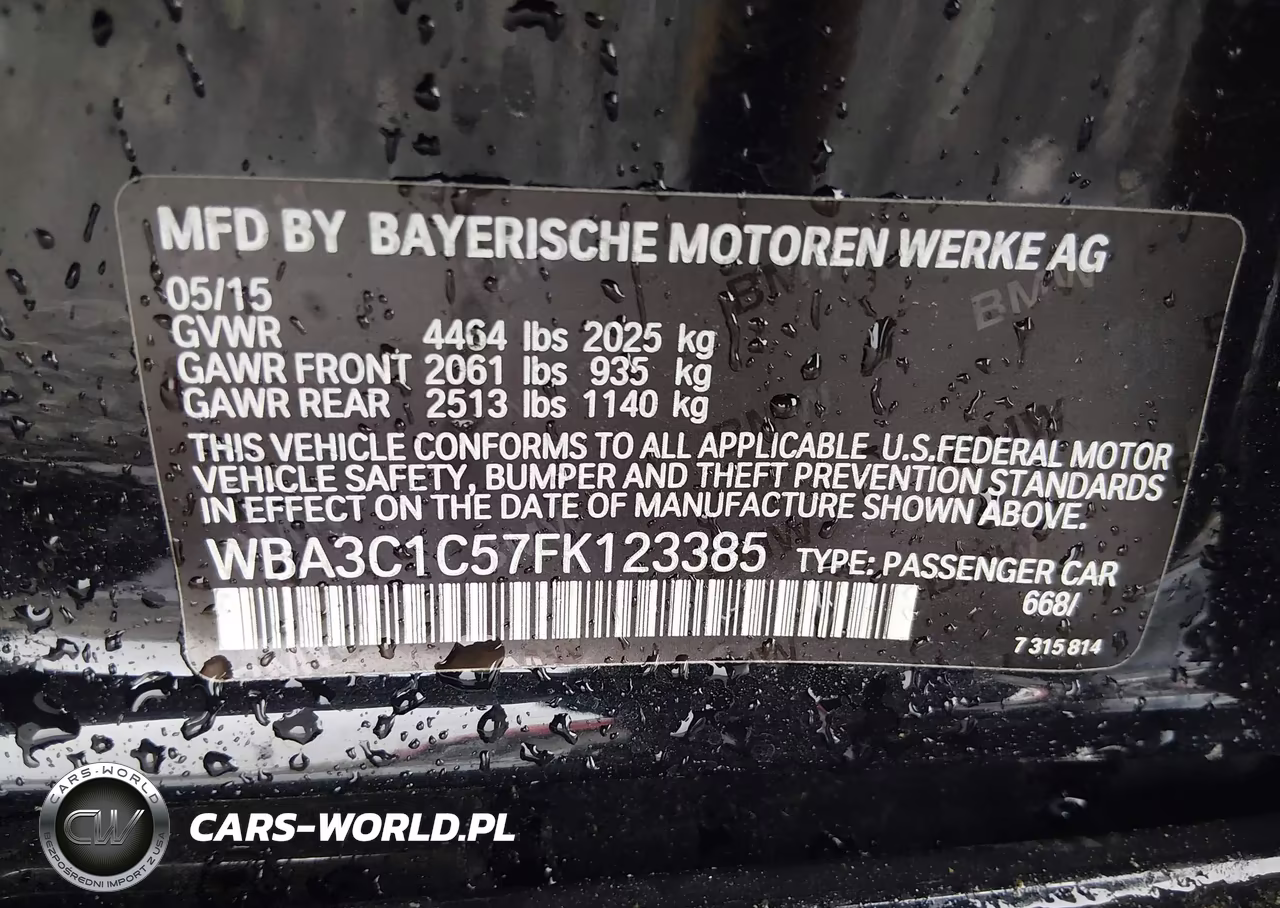 2015 BMW 328I VIN:WBA3C1C57FK123385 - 9