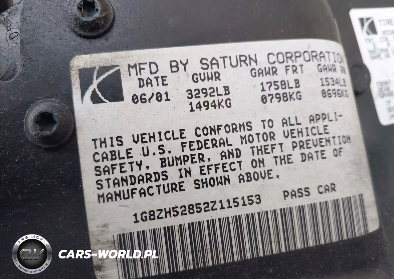 2002 Saturn S-Series Sl1 VIN:1G8ZH52852Z115153 - 9