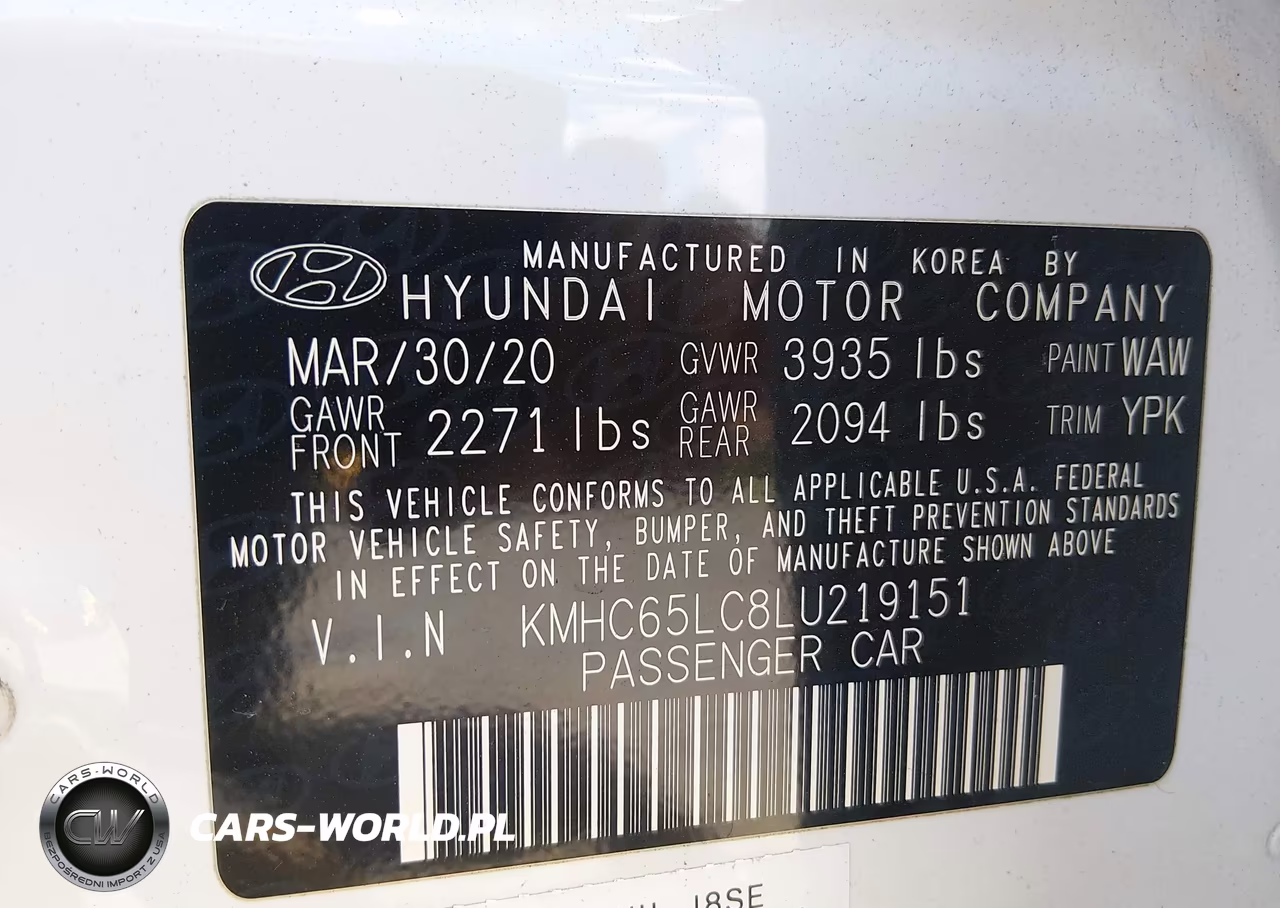2020 Hyundai Ioniq Hybrid Blue VIN:KMHC65LC8LU219151 - 9