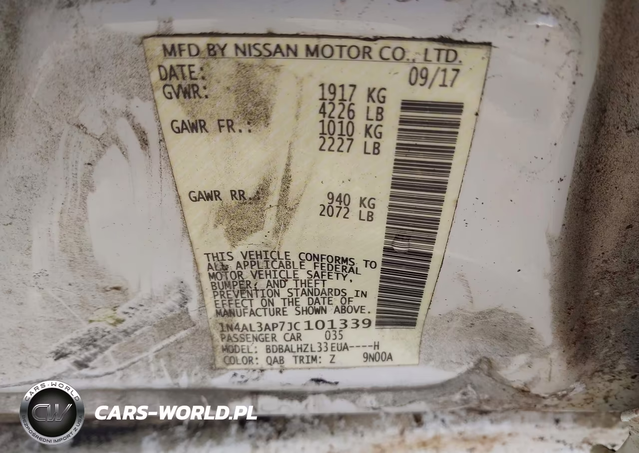 2018 Nissan Altima 2.5 Sr VIN:1N4AL3AP7JC101339 - 9