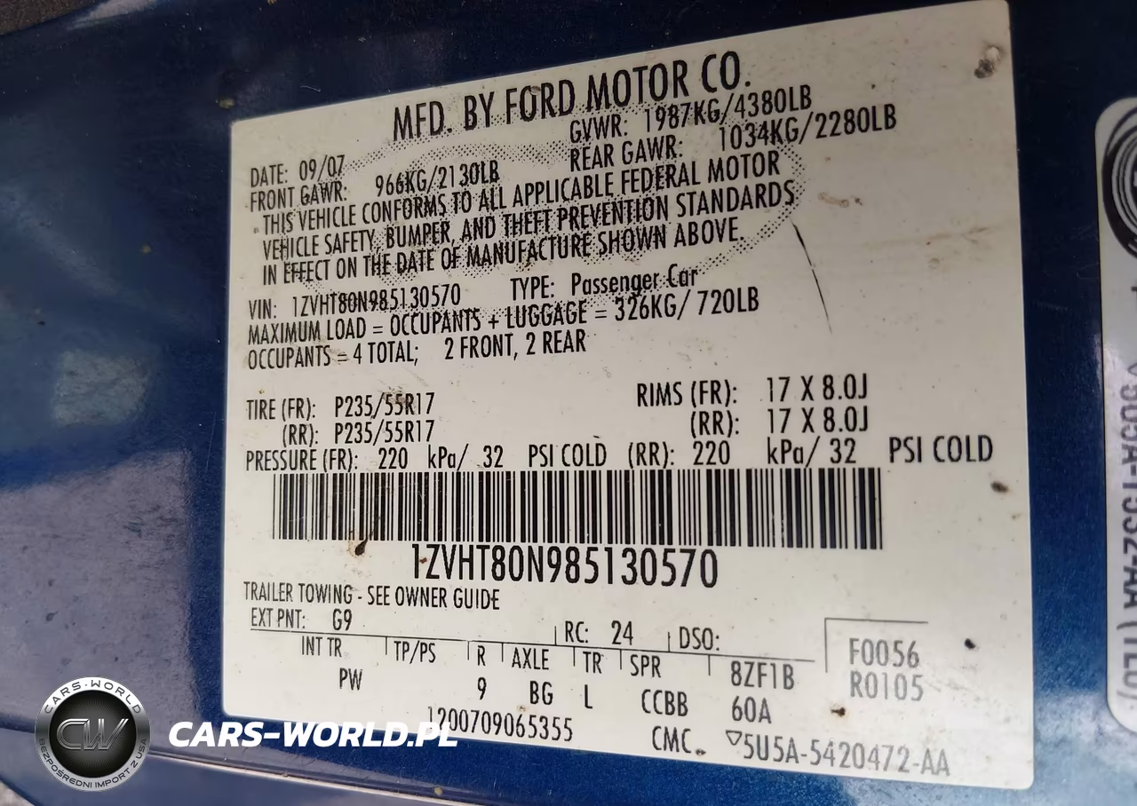2008 Ford Mustang V6 Deluxe-V6 Premium VIN:1ZVHT80N985130570 - 9