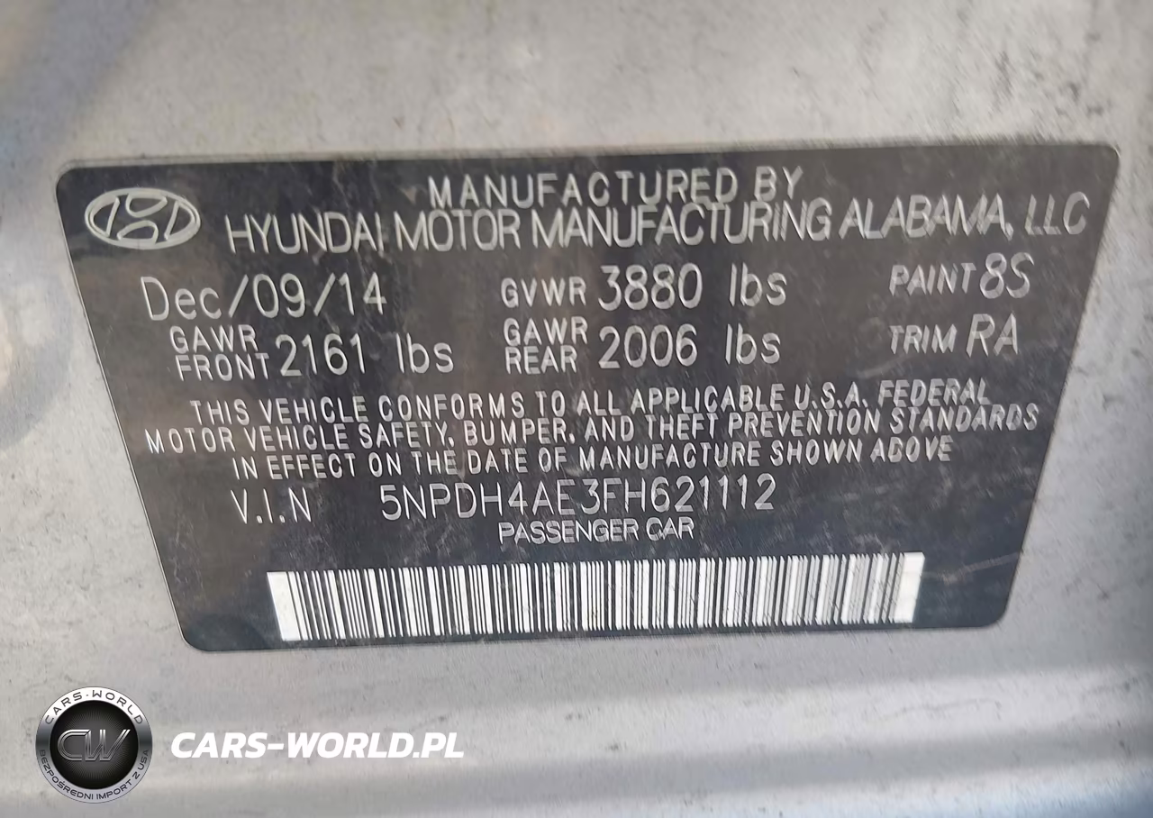 2015 Hyundai Elantra Se VIN:5NPDH4AE3FH621112 - 9