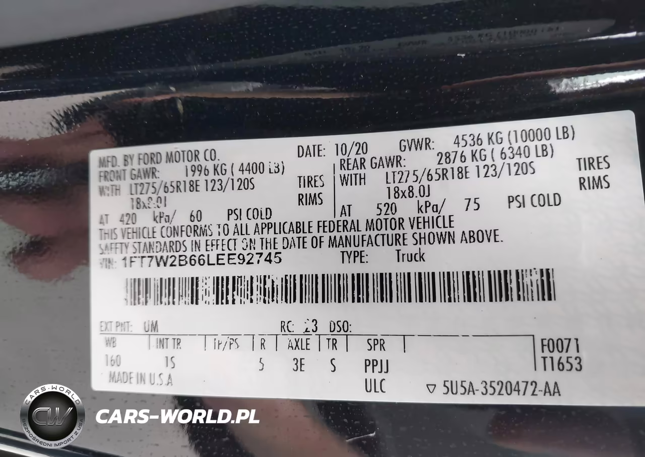 2020 Ford F250 VIN:1FT7W2B66LEE92745 - 9