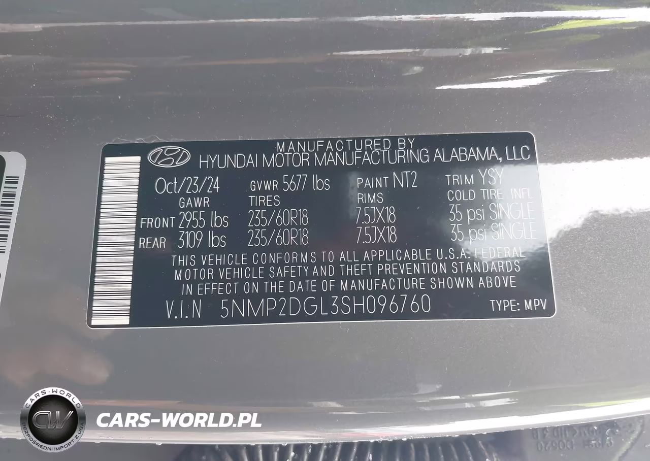 2025 Hyundai Santa Fe Sel VIN:5NMP2DGL3SH096760 - 9