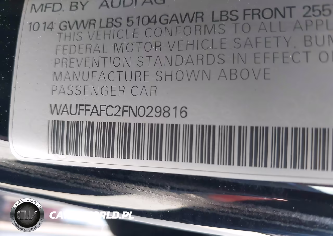 2015 Audi A6 2.0T Premium VIN:WAUFFAFC2FN029816 - 9