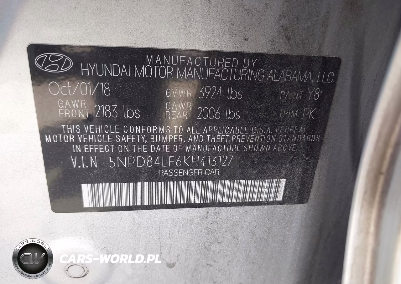 2019 Hyundai Elantra Sel VIN:5NPD84LF6KH413127 - 9