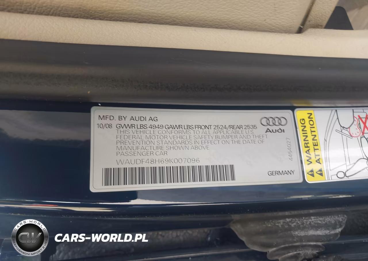 2009 Audi A4 2.0T Special Edition VIN:WAUDF48H69K007096 - 9