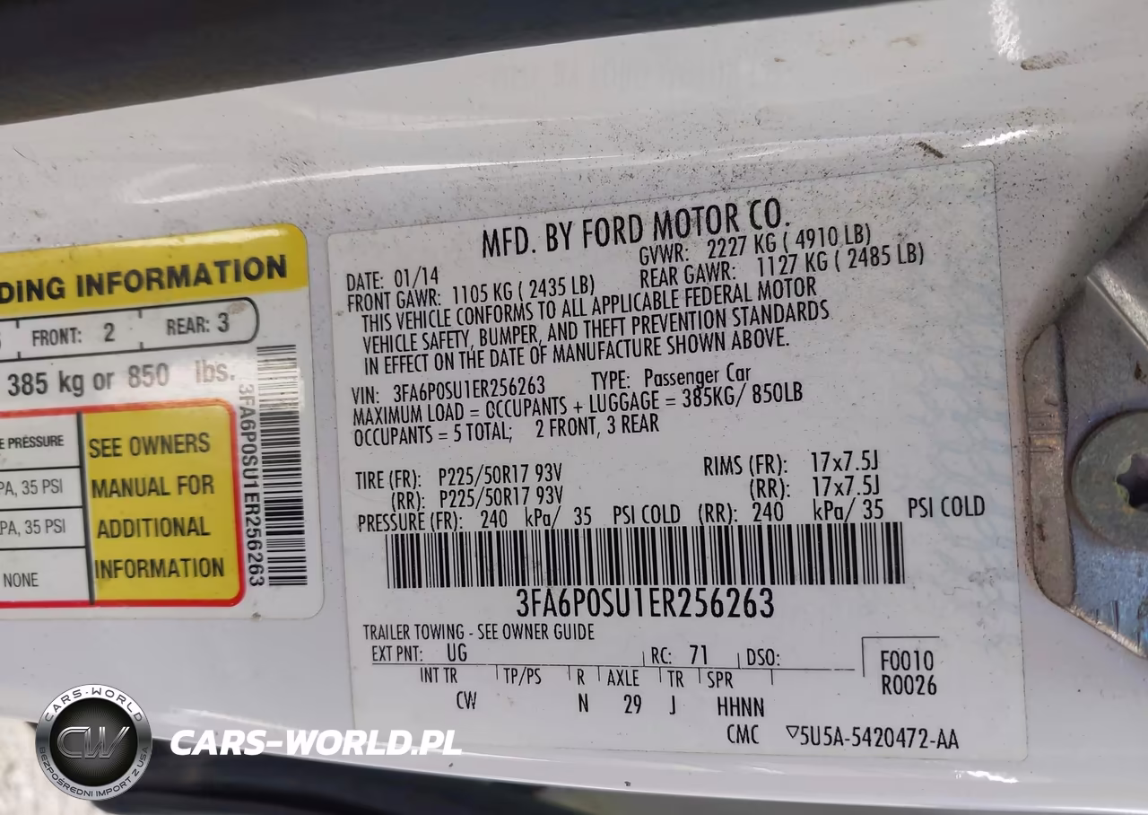 2014 Ford Fusion Energi Titanium VIN:3FA6P0SU1ER256263 - 9