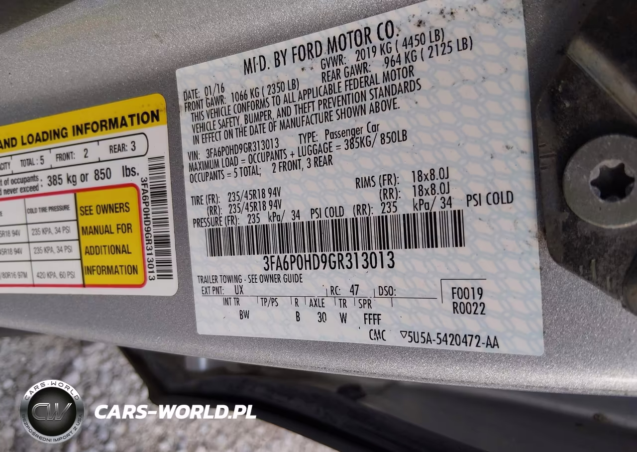 2016 Ford Fusion Se VIN:3FA6P0HD9GR313013 - 9