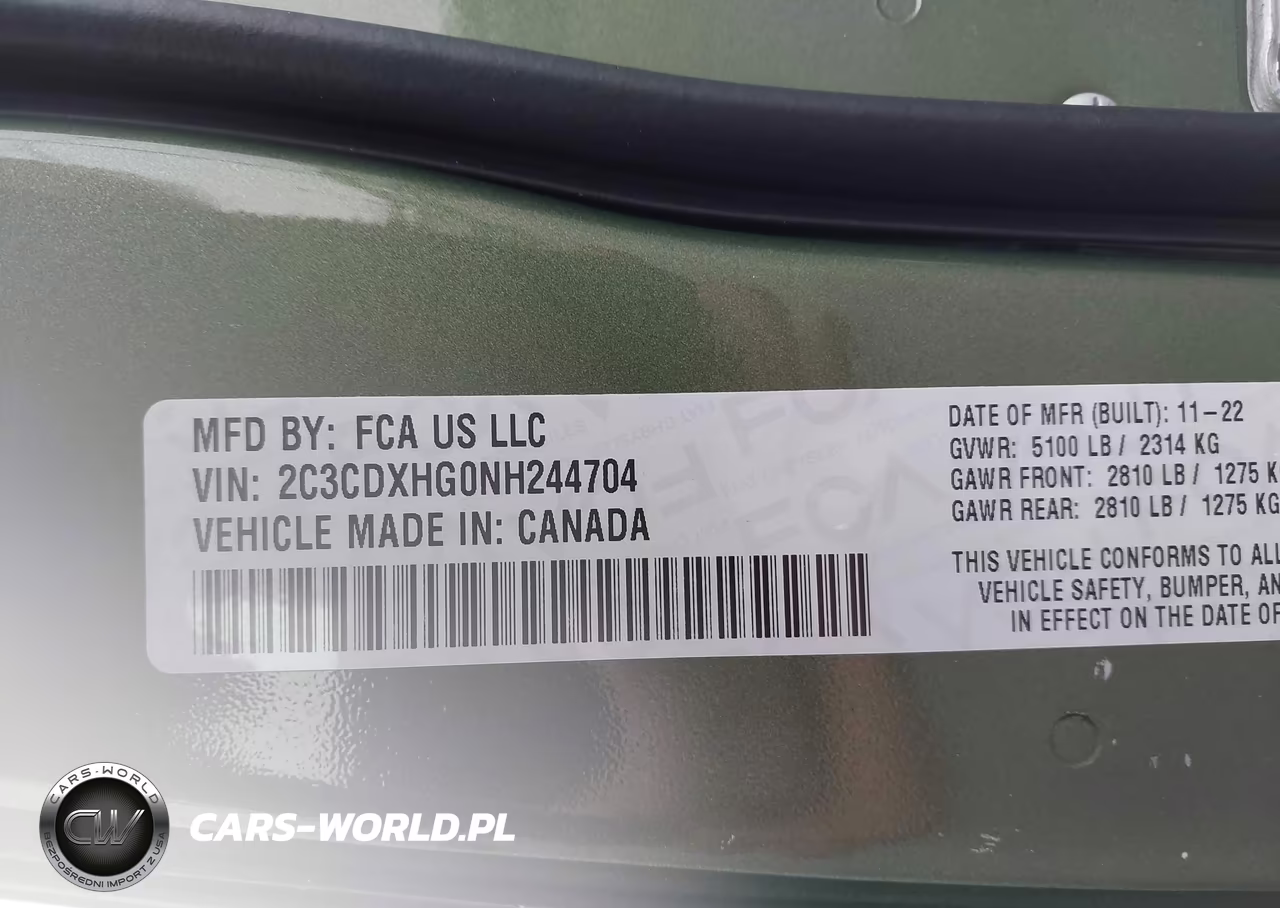 2022 Dodge Charger Gt VIN:2C3CDXHG0NH244704 - 9