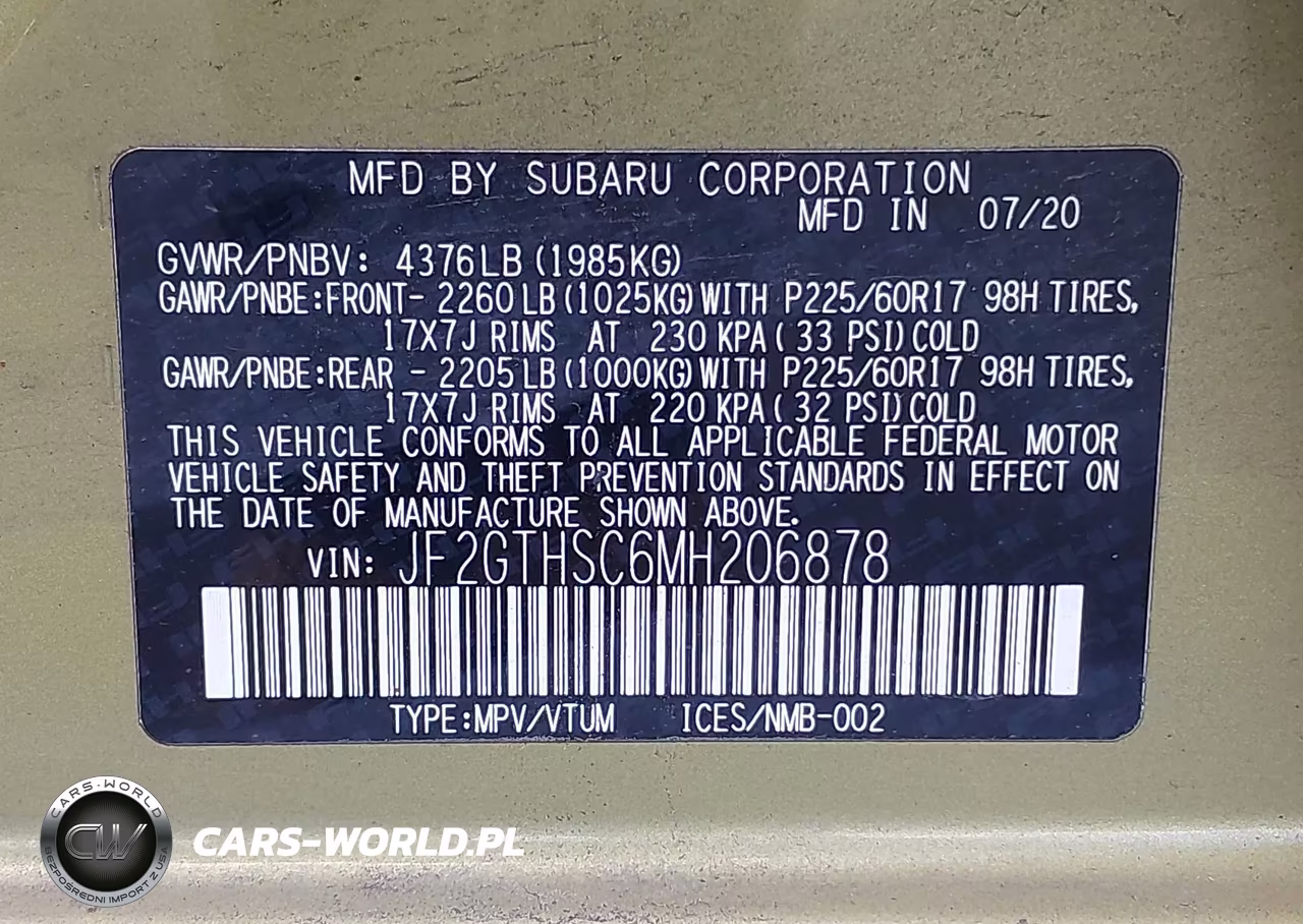 2021 Subaru Crosstrek Sport VIN:JF2GTHSC6MH206878 - 9