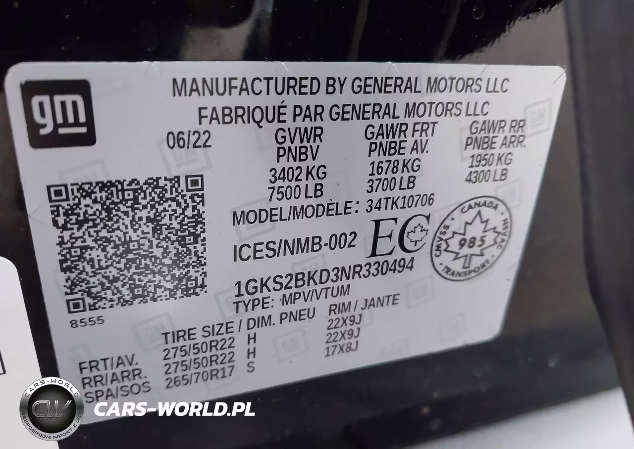 2022 GMC Yukon Slt VIN:1GKS2BKD3NR330494 - 9