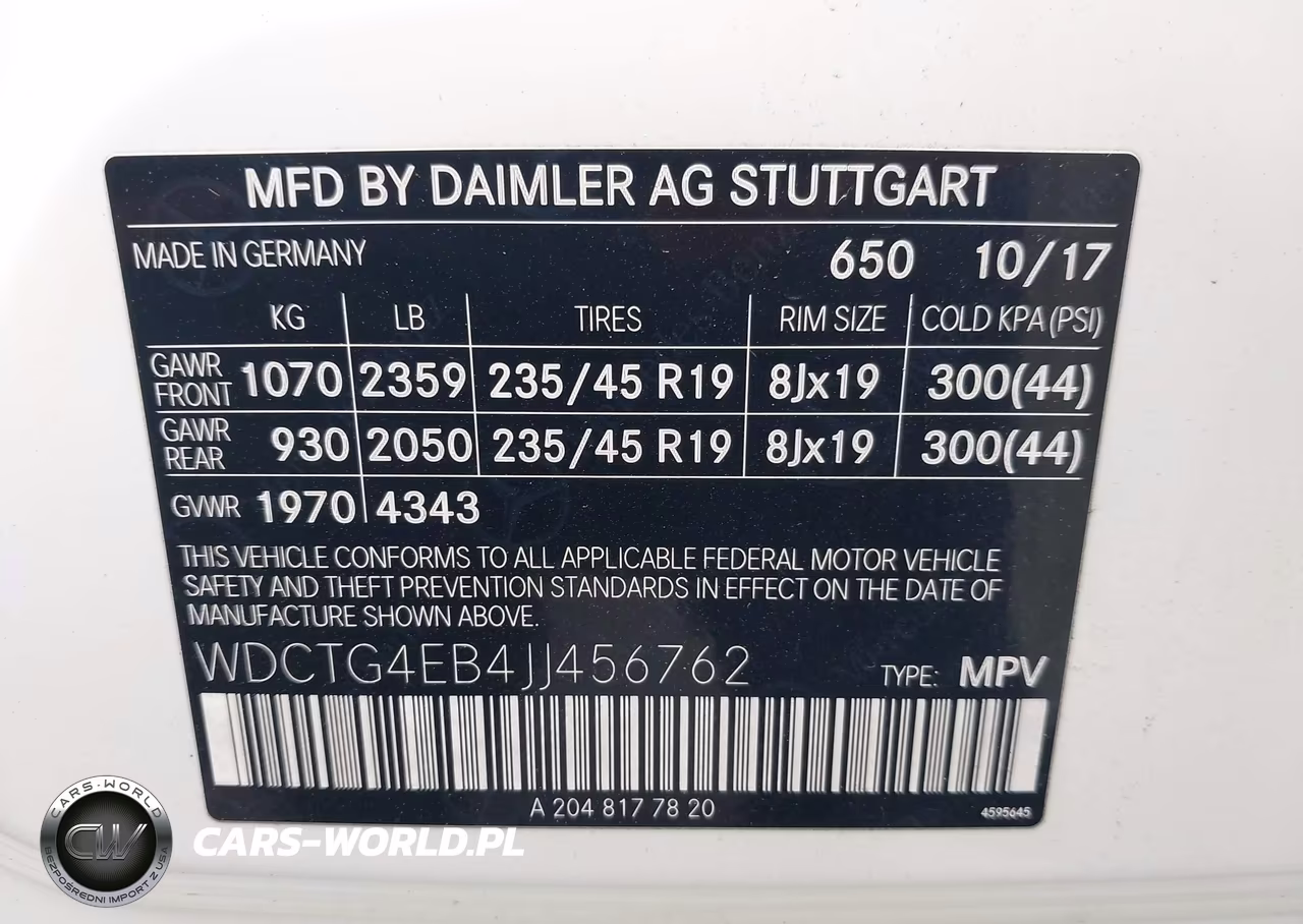2018 Mercedes-Benz Gla 250 VIN:WDCTG4EB4JJ456762 - 9